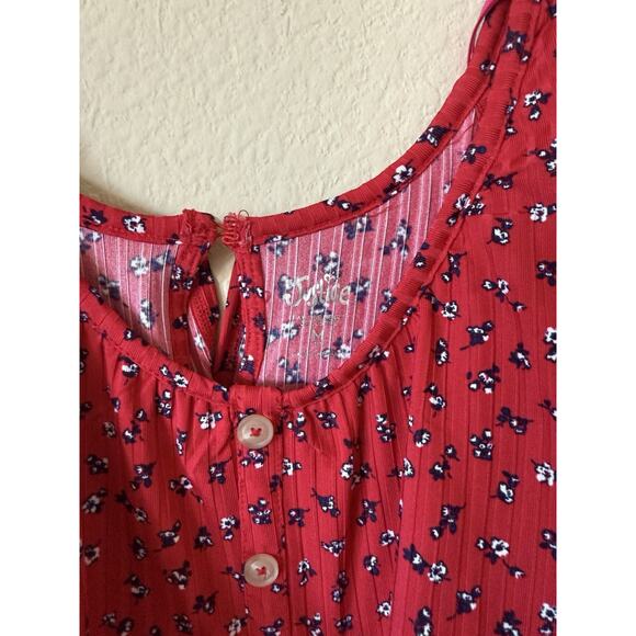 Lot Of 2 Justice Floral Ruffle Sleeveless Elastic Waist Girls Romper Size M 10 - Picture 7 of 15